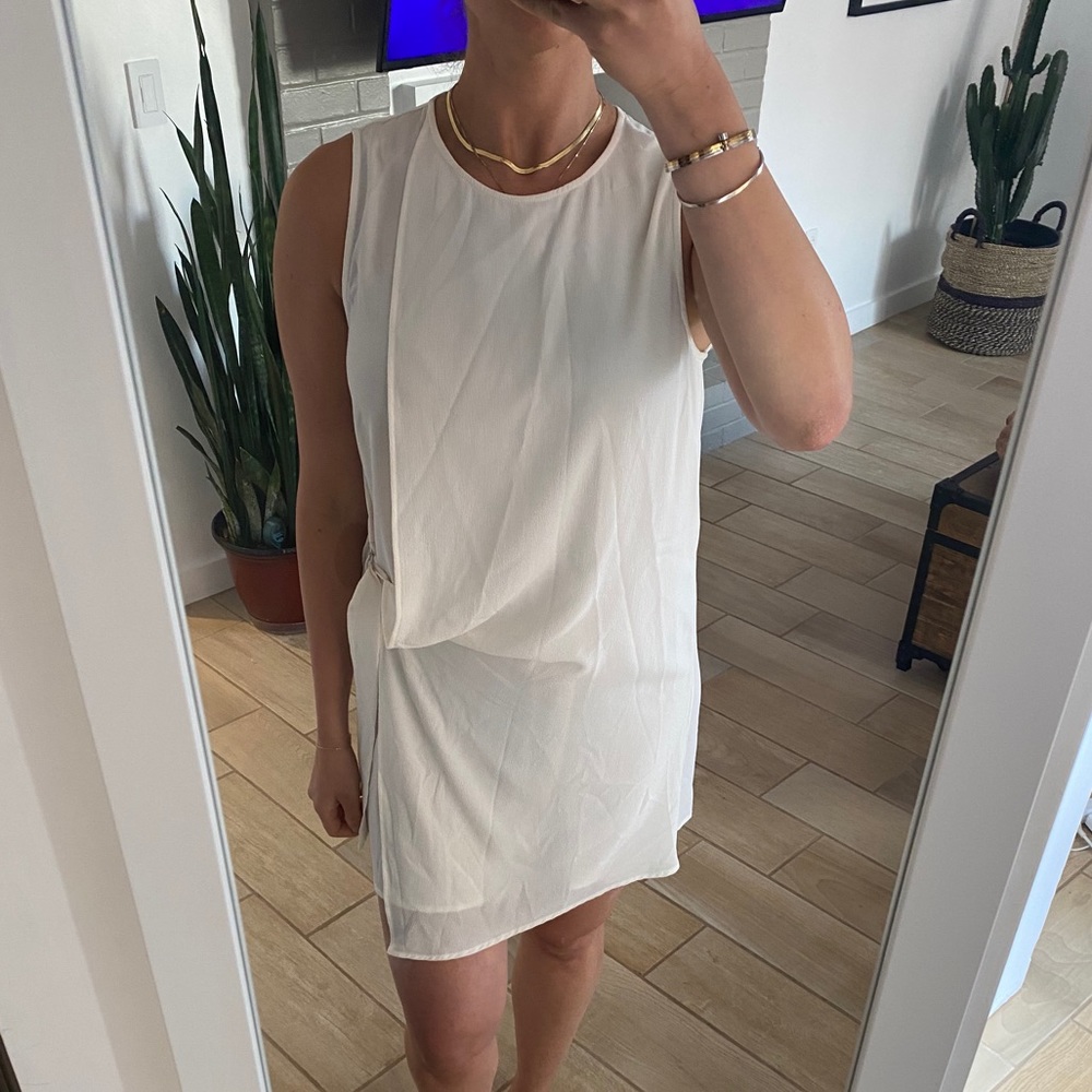 Shift dress with belt detail